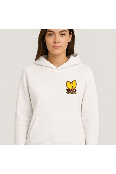 Etoile Studio Unisex White Oversized Hooded Sweatshirt Design Wutang