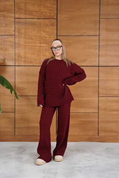 REDMİNA fashion طقم تريكو أساسي قصة فضفاضة