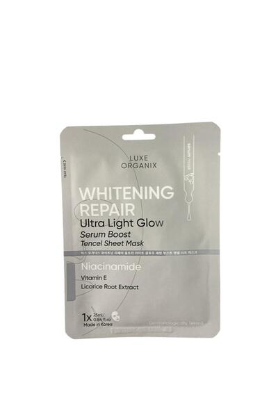 LUXE ORGANIX قناع ورقي من مادة تينسيل لإصلاح البشرة وتفتيحها، قطعة واحدة