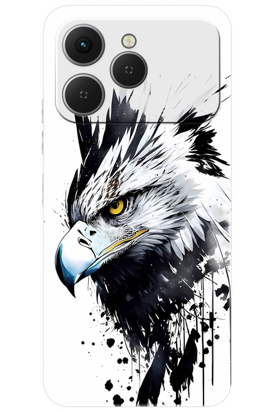 TECNO Spark 40 4G (KM5n) Uyumlu Kılıf Desen Baskılı Silikon Kartal Serisi STK...