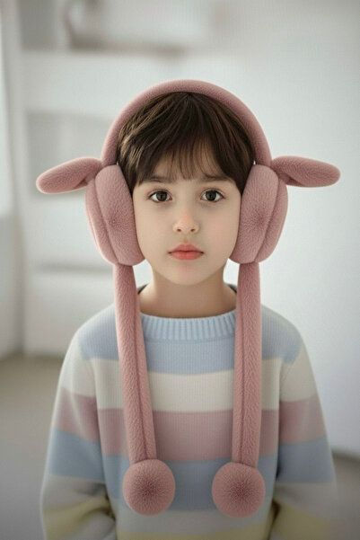 Hyd Peluş Tavşan Kulaklıklı Hareketli Sesli Yumuşak Pelüş Kulaklık