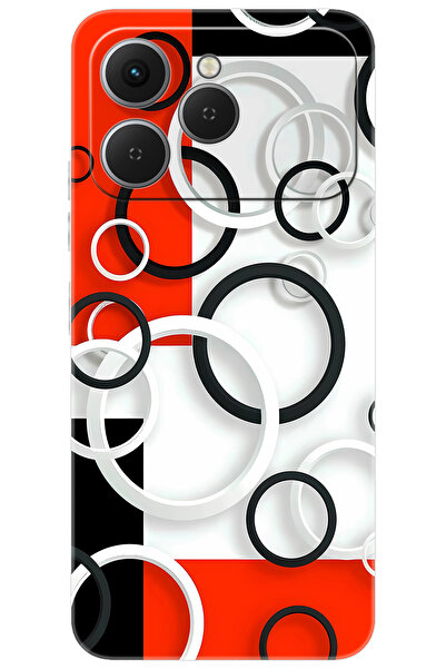 TECNO Spark 40 4G (KM5n) Uyumlu Kılıf Desen Baskılı Silikon Daire Tasarım STK:631 CP-Oqvv6WR