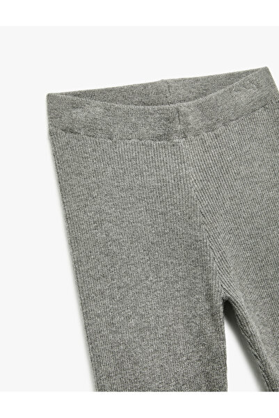 Koton Viscose Blend Ribbed Slim Fit Basic Knitwear Trousers