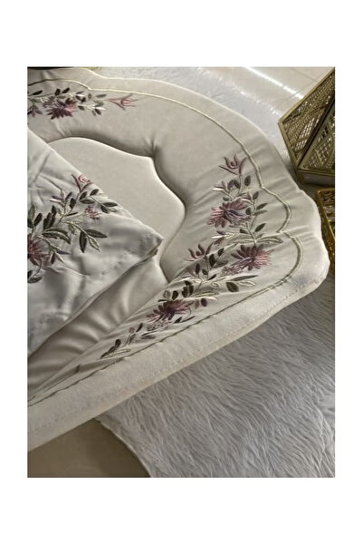 Without a mark Luxury embroidered prayer rug set, 3 pieces - beige