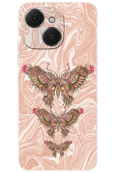 TECNO Spark 40C (KM4n) Uyumlu Kılıf Desen Baskılı Silikon Kelebek Resim STK:552 CP-6Z2CJhO