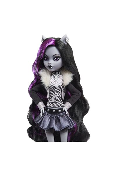mattel Monster High Reel Drama Doll Clawdeen Wolf in Black And White