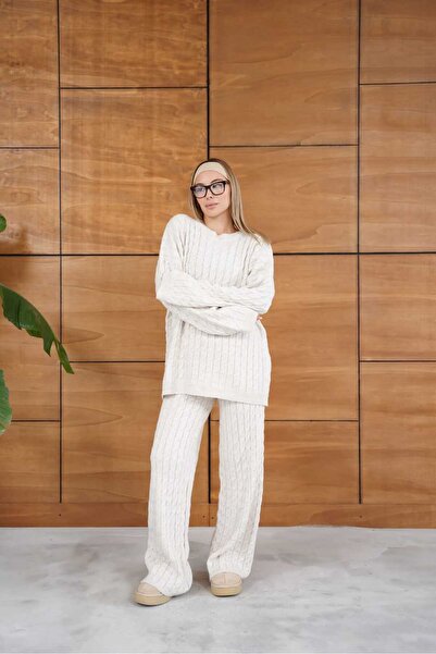 REDMİNA fashion طقم تريكو أساسي قصة فضفاضة