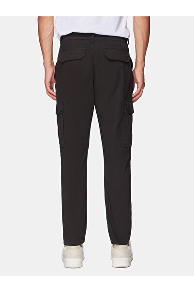 Ltb Straight Leg Gabardine Black Trousers