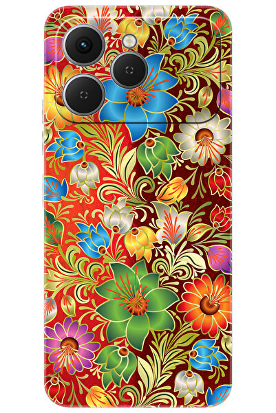 TECNO Spark 40 4G (KM5n) Uyumlu Kılıf Desen Baskılı Silikon Çiçekler Serisi STK:532 CP-ilcWgft