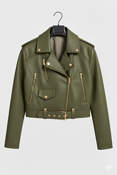 VESİBELLA جاكيت جلد نسائي 100% جلد طبيعي