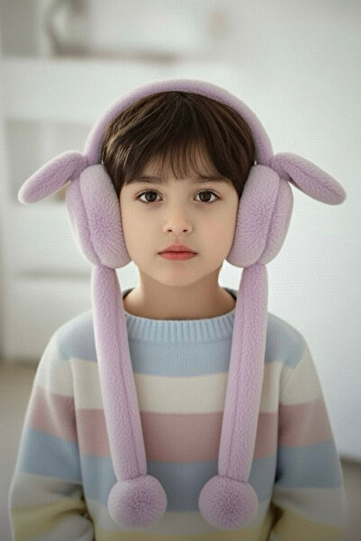 Hyd Peluş Tavşan Kulaklıklı Hareketli Sesli Yumuşak Pelüş Kulaklık