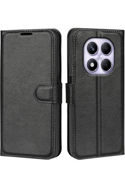 Kipgsm Xiaomi Redmi Note 14 Pro 4G İçin Kılıf Deri Görünüm Kapaklı Kartlıklı ...