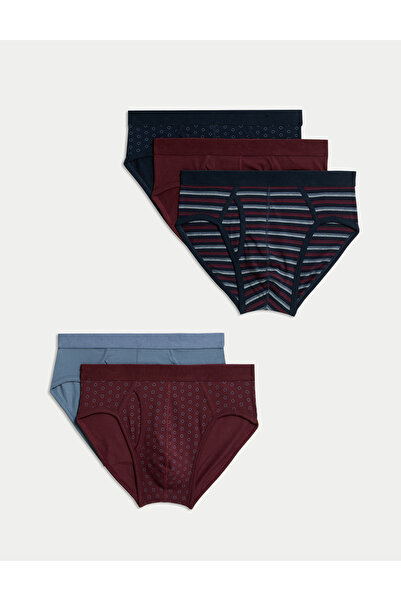 Marks & Spencer 5’li Pamuk-Karışımlı Karışık Desenli Erkek Külot Seti