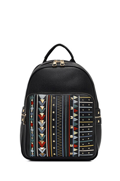 Derimod Women's Black Printed Backpack 25Abd265326