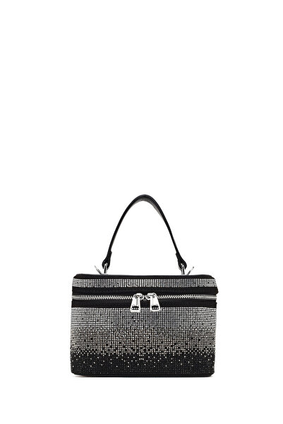 Derimod Women's Black Stone Long Strap Mini Evening Dress Handbag 25Abd2647Ts