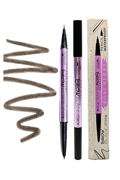 ROSE BERRYY Dark Brown 2-in-1 Eyebrow Pencil, Waterproof and Long-Lasting