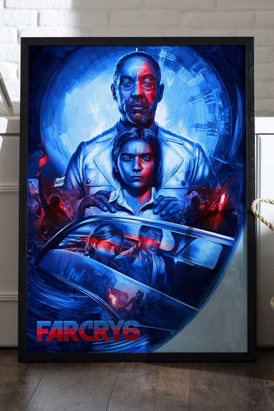 Duvarda Poster cu ramă din lemn negru FarCry, pictură decorativă de perete pe...