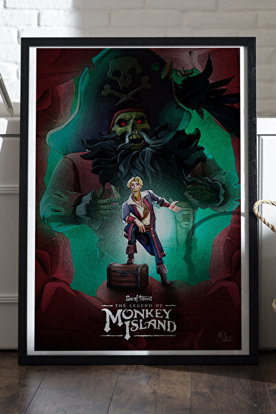 Duvarda Αφίσα Sea of Thieves με μαύρο ξύλινο πλαίσιο, διακοσμητικός πίνακας τ...