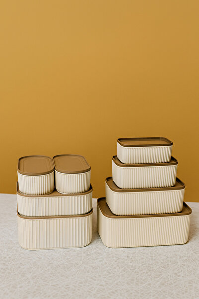 İ&A HOME Storage Container Set – Food Storage Containers with 8 Airtight Lids, Kitchen & Refrigerator Organizer