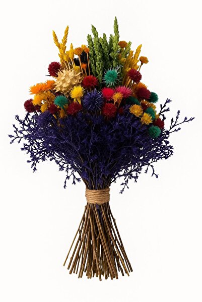 EL YAPIMI Set de buchete de flori uscate colorate, buchet unic decorativ, orn...