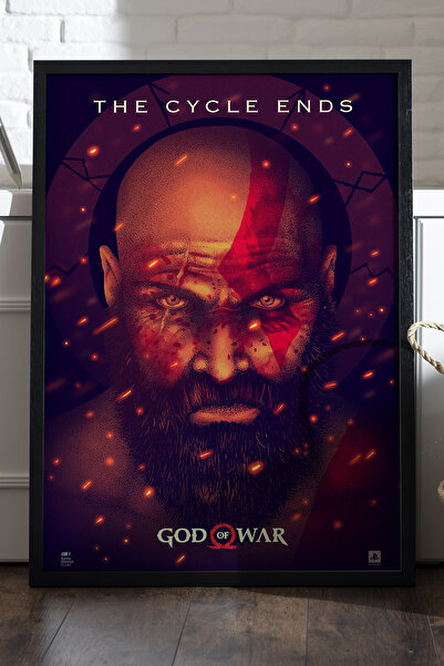 Duvarda Bog rata crni drveni poster u ramu, dekorativna zidna slika za igre