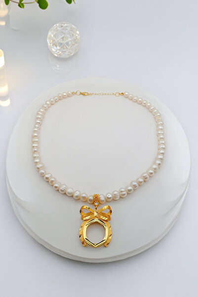 xtaki İncili çeyrekli kolye, Gerçek inci kolye, çeyrekli kolye, İncili kolye, Hediye kolye, inci set