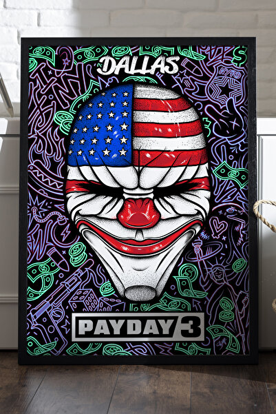 Duvarda Αφίσα με μαύρο ξύλινο πλαίσιο Payday, διακοσμητικός πίνακας τοίχου γι...