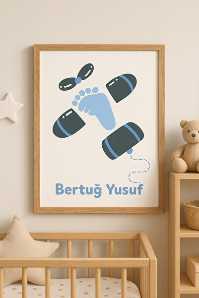 TinyPrint Stüdyo Mini Uçak El Ve Ayak İzi Anı Hatıra Seti