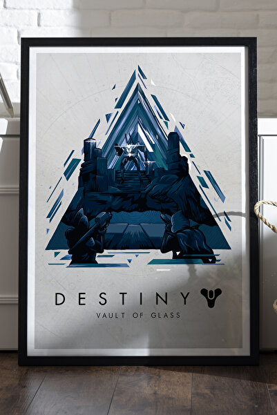 Duvarda Poster s crnim drvenim okvirom "Destiny", dekorativna zidna slika za ...