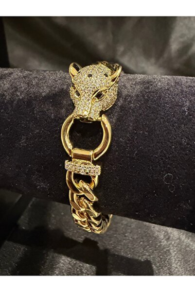 xUPING 14 k altın kaplama bileklik panter