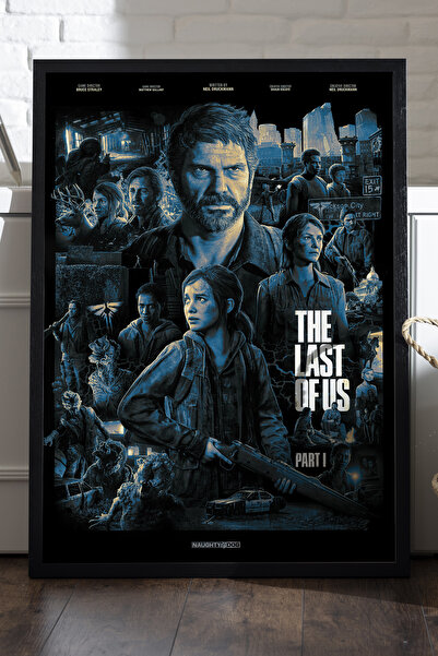 Duvarda The Last of Us Siyah Ahşap Çerçeveli Poster, Dekoratif Oyun Duvar Tablosu