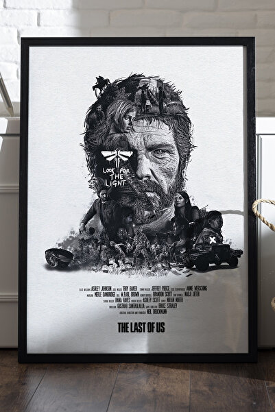 Duvarda The Last Of Us Siyah Ahşap Çerçeveli Poster, Dekoratif Oyun Duvar Tablosu