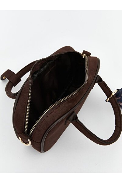 LC Waikiki Lcw Accessories Women's Shoulder Bag with Scarf Detail and Suede Look