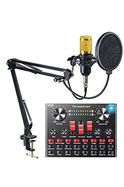 Generic V8S Sound Card Upgraded VM-800 Condenser Microphone Set