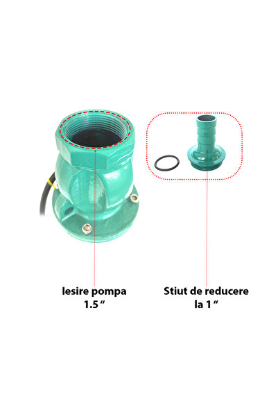 DDT Submersible pump PROFESSIONAL QJD120-1.5, 1500W, Inox