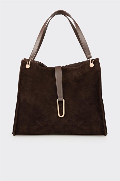 Elle Shoes Kahve Kadın Büyük Omuz Çantası