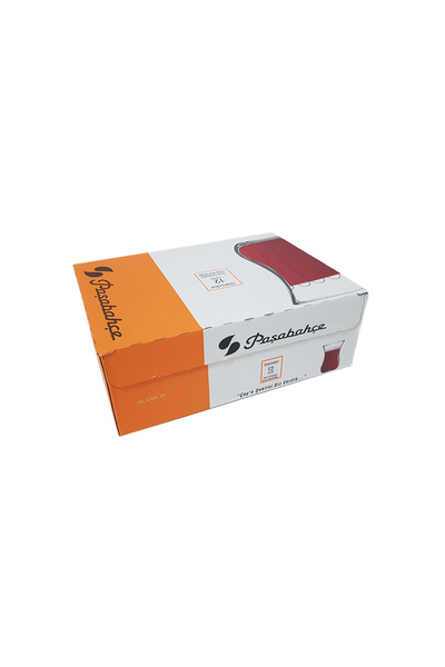 Paşabahçe Set of 12 Turkish Tea Glass Glasses, Cay Bardagi, 42021, 120 CC, Pasabahce