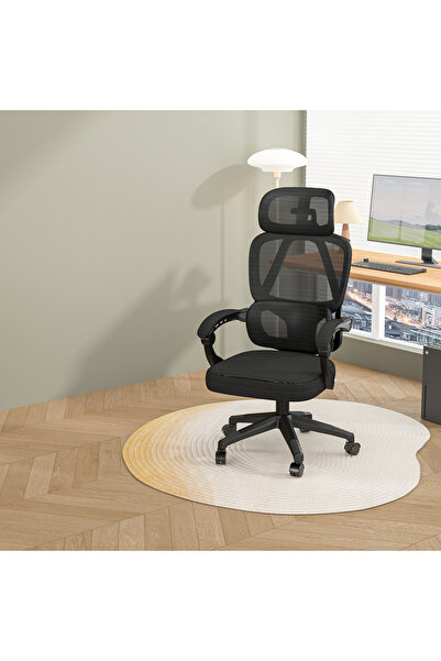 Sheinhome كرسي مكتب يعمل بالهواء مع ثلاث زوايا إمالة قابلة للتعديل (90-135 درجة) وقماش شبكي قابل للتنفس