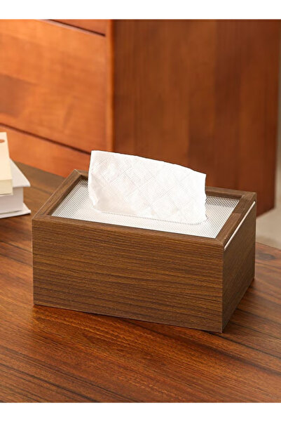 Generic Wooden Tissue Box with Sliding Lid, Suitable for Living Room and Dining Table, 19.7*12.7*9.7 cm