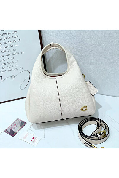 gen Luxury-style white tote bag, fashionable women's handbag for commuting and everyday use