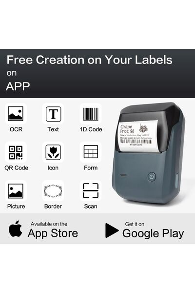 genernic Nimbot B1/B21/B3S Transparent Round Address/Name Labels, Waterproof, 50×50mm, 150 Labels/Roll