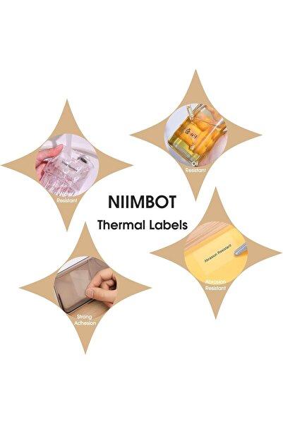 NiiMbot B21/B3S Thermal Labels 50x80mm 95 Self-Adhesive Transparent