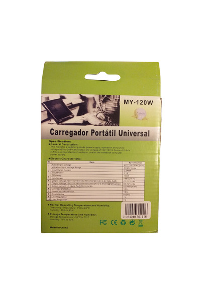 Carregador Portatil Universal UNIVERSAL LAPTOP CHARGER 9 PORTS + TYPE C