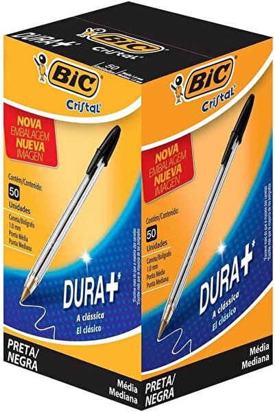 Bic Cristal Original Ballpoint Pens, 50 Pack, Black