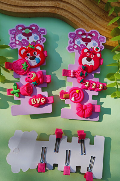 Nisankids Pink Figured 4-Piece Collet Buckle Set