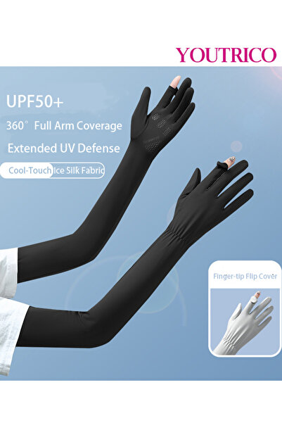 Youtrico قفازات حماية من الشمس لركوب الدراجات في الصيف - قفازات بدون أصابع لل...