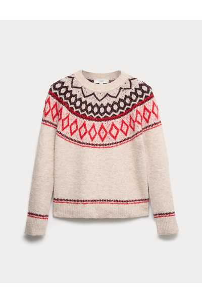 Marks & Spencer Desenli Rahat Kesim Kazak