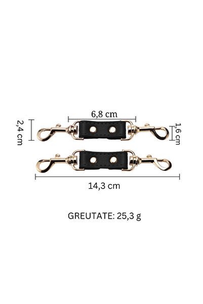 Obsessia Set accesorii BDSM, masca, lesa, zgarda, catuse maini si picioare, piele , jucarii sexuale, negru