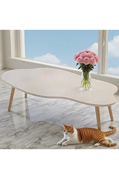 Modern shop White coffee table, modern coffee tables for the living room, simple design coffee table, cloud-shaped table