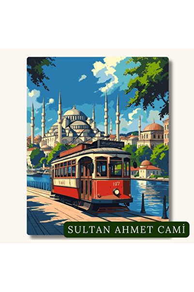 tuvart Sayılarla Boyama Seti İslami Eserler 40x50cm, - Sultan Ahmet Camİ